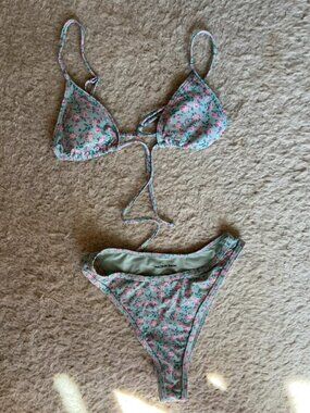 Floral Triangle Bikini Set XS